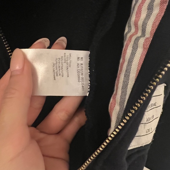 Thom Brown 4-Bar loopback cotton zip-up Hoodie - Picture 6 of 7